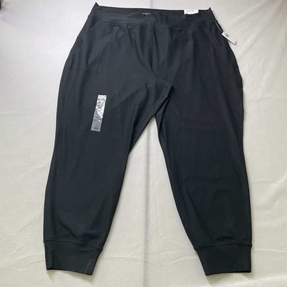 NWT Old Navy Active Extra High Rise Jogger Black Pockets Women's Size XXL